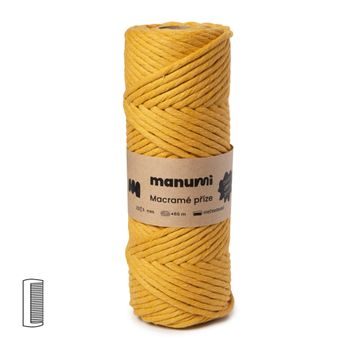 Macramé cord twisted 5mm mustard