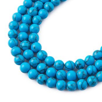 Deep Blue Turquoise beads 6mm