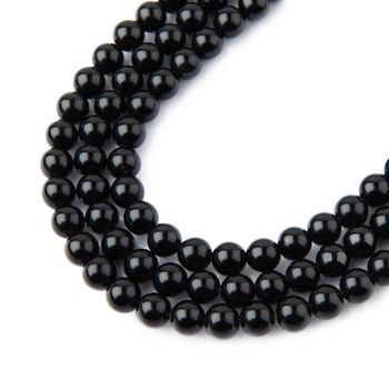 Black Obsidian beads 4mm