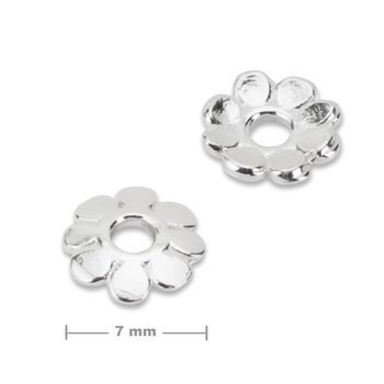 Sterling silver 925 bead cap 7x1mm No.661