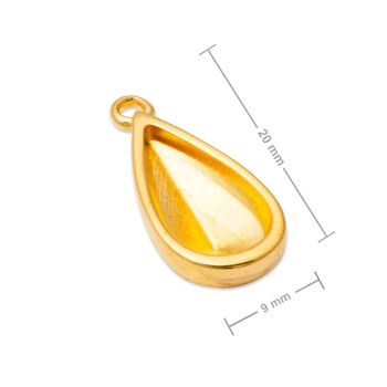 Manumi pendant with a setting for SWAROVSKI 4322 14x7mm gold-plated