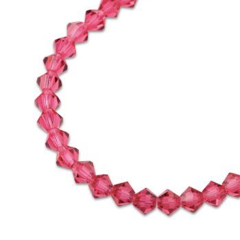 PRECIOSA MC perle Rondelle 4mm Indian Pink