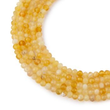 Yellow Opal AA faceted beads 4mm
