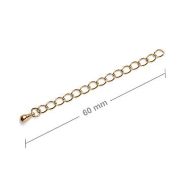 Extension chain 6cm in the colour of gold