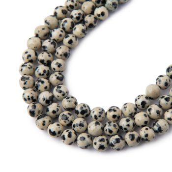 Dalmatian Japser beads 4mm