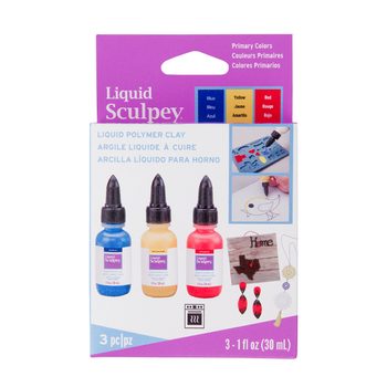 Sculpey liquid polymer clay set 3ks primary colours