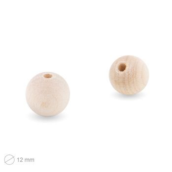 Manumi české dřevěné surové korálky 12 mm