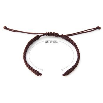 Nylon base for Shamballa bracelets 145mm brown