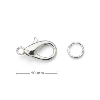 Închizătoare ovală pentru bijuterii 10mm de culoare argintie