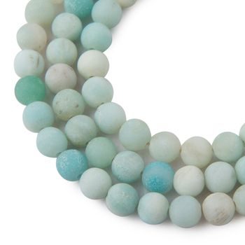 Blue Amazonite beads matte 8mm