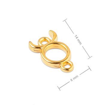 Manumi piesă legătură Taur 14x8mm placată cu aur