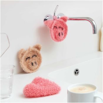 Rico design háčkovacia bambulková priadza POMPON Print ružovo-biela