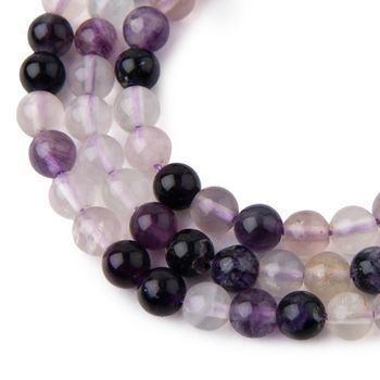 Purple Fluorite beads 8mm