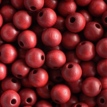 Manumi české dřevěné korálky 8 mm tmavě červené