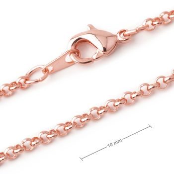 Bižutérna retiazka so zapínaním 19 cm rose gold č.68