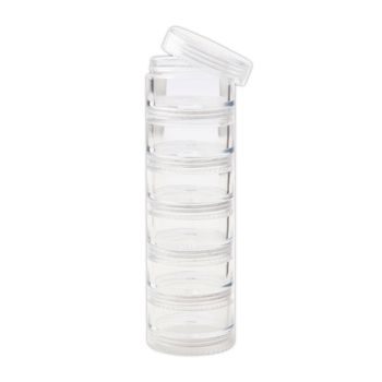 Stackable container with lid for beads 6pcs