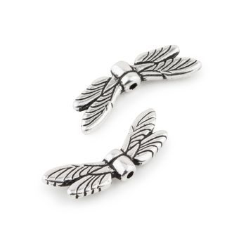 TierraCast bead Dragonfly Wings antique silver