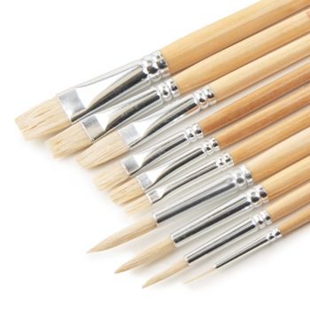 Art Creation hog bristle brushes for oil and acrylic 10pcs