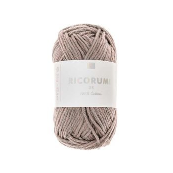 Cotton crochet yarn Ricorumi dk shade 079 dark grey