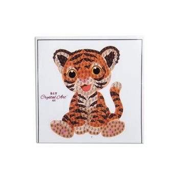 Diamond painting tiger sticker