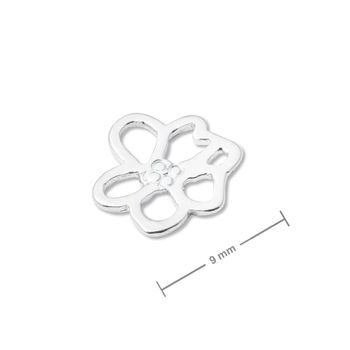 Amoracast connector sakura flower 9mm silver