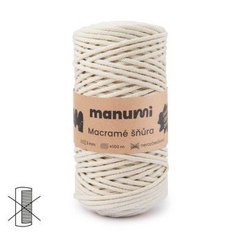 Manumi Șnur Macramé 3mm natural