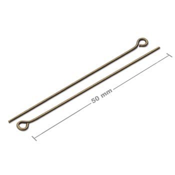 Eyepins 50mm antique brass