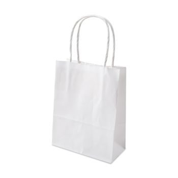 Dárková papírová taška nepotištěná 20ks bílá