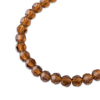 Preciosa MC Round bead 4mm Smoked Topaz č.235