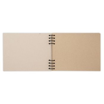 Scrapbooking ring album made of kraft cardboard 36.5x32.5x4cm natural