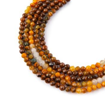 Pietersite gradient faceted beads 3mm