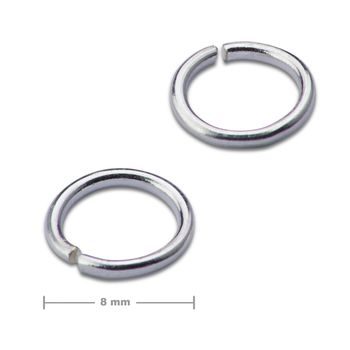 Piesă legătură rotundă 8mm de culoare argintie