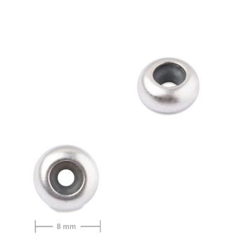 OmegaCast spacer ring with silicone core 8x4mm silver-plated