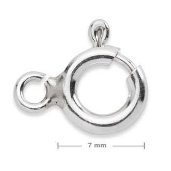 Sterling silver 925 springring with flat loop 7mm No.534