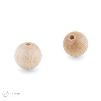 Wooden raw beads 14mm