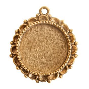 Nunn Design pendant with a setting flower 32x28,5mm gold-plated