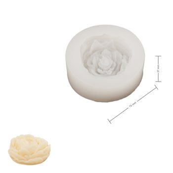 Manumi silikonová forma na odlévání kreativní hmoty 75 x 27 mm ve tvaru rozkvetlé růže