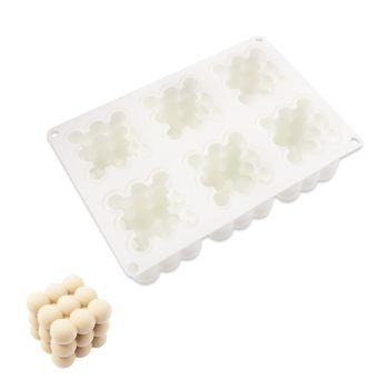 Silicone mould for casting creative clay ball cube 60mm