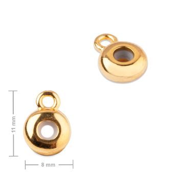 OmegaCast spacer ring with silicone core and a loop 11x8mm gold-plated