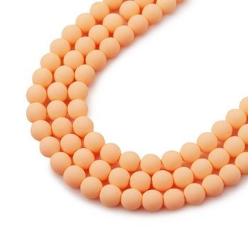 České stláčané korálky Estrela BONDELI 4 mm soft orange