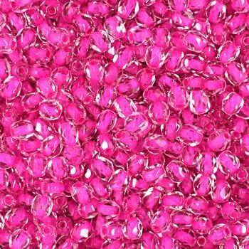 Broušené korálky 3mm Crystal Rose Lined