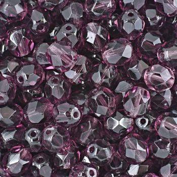 Manumi české broušené korálky 6mm Med Amethyst