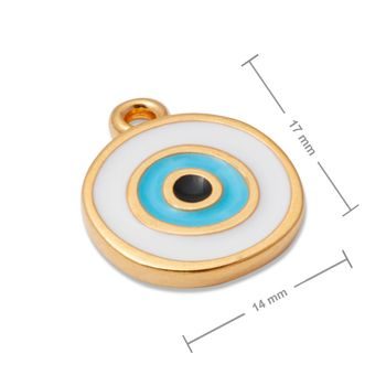 OmegaCast pendant eye in round frame 17x14mm gold-plated