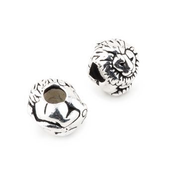 TierraCast bead Lion Euro antique silver