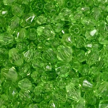 Acrylic faceted beads 4-8 mm light green