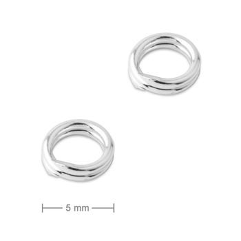 Sterling silver 925 double jump ring 5mm No.563