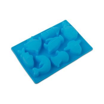 Silicone mould for casting soap mass with sea designs