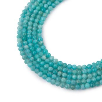 Amazonite Peru faceted beads 3mm