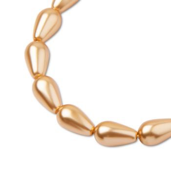 Preciosa perlă tip pară MAXIMA 15x8mm Pearl Effect Gold