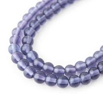 Glass Mala beads 8mm/17cm purple